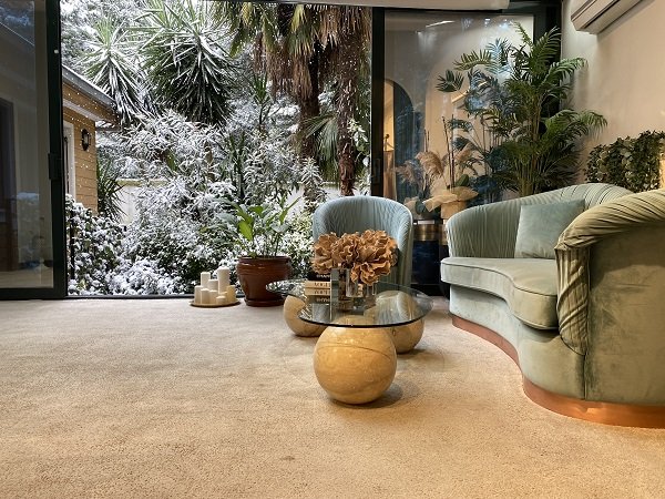Amorphous Model Travertine Coffee Table